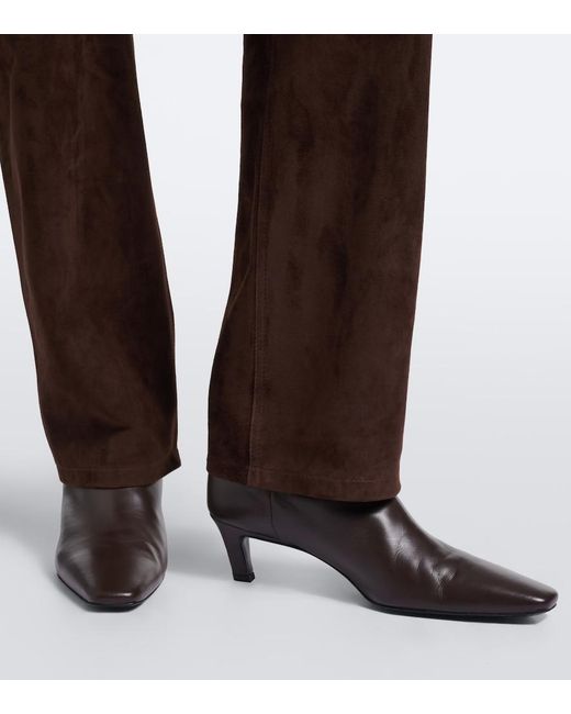 Arma Brown Suede Straight Pants