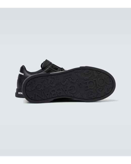Dolce & Gabbana Sneakers Port Light aus Leder in Black für Herren