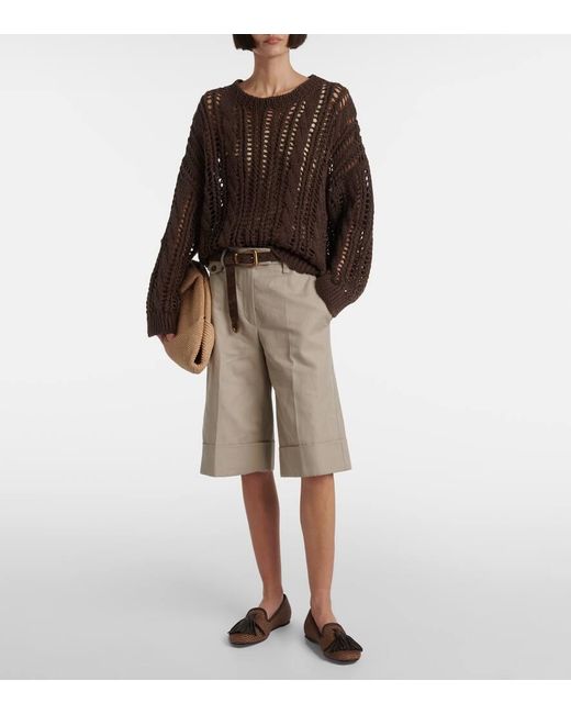 Brunello Cucinelli Brown Slip-Ons Monili