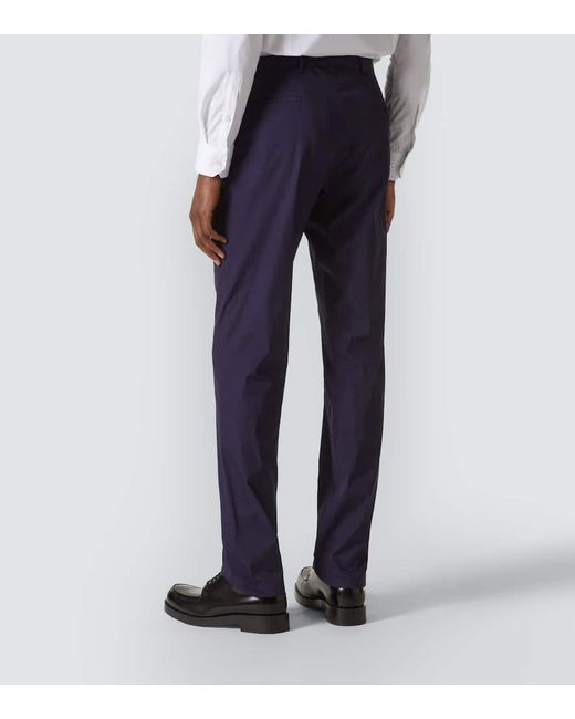 Prada Gerade Hose Aus Einem Baumwollgemisch in Blue für Herren