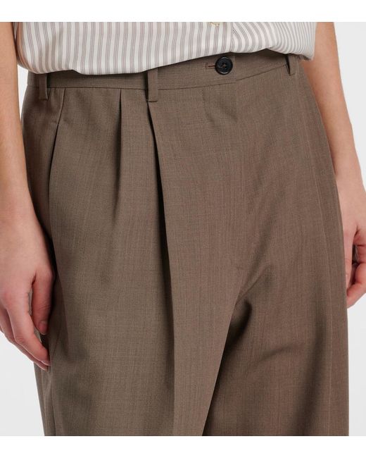 The Row Brown Gerade Hose Bryce Aus Wolle Und Seide