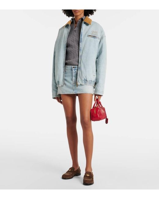 Miu Miu Blue Jeansrock