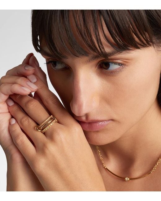 Spinelli Kilcollin Metallic Norah 18Kt Ring With Sapphires