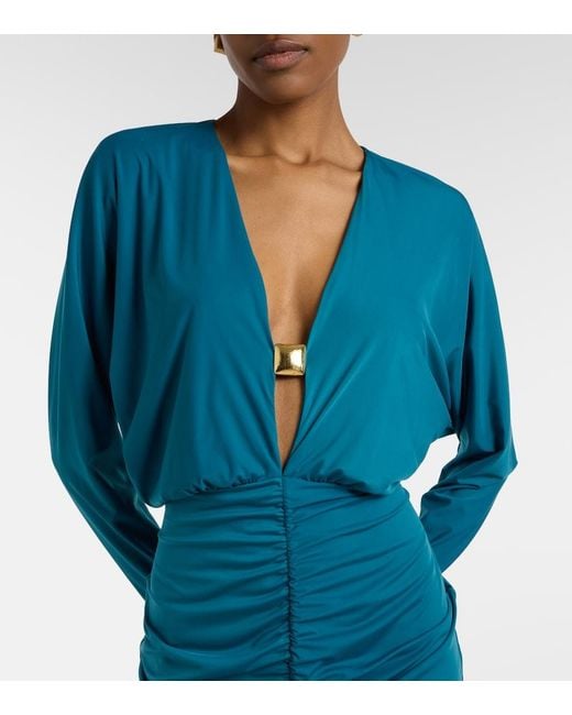 ViX Blue Iris Ruched Minidress