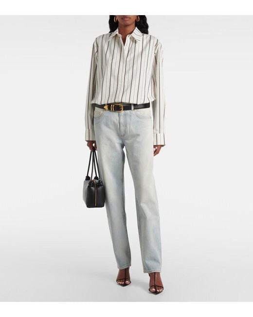 TOVE Gray Kobe Mid-Rise Tapered Jeans