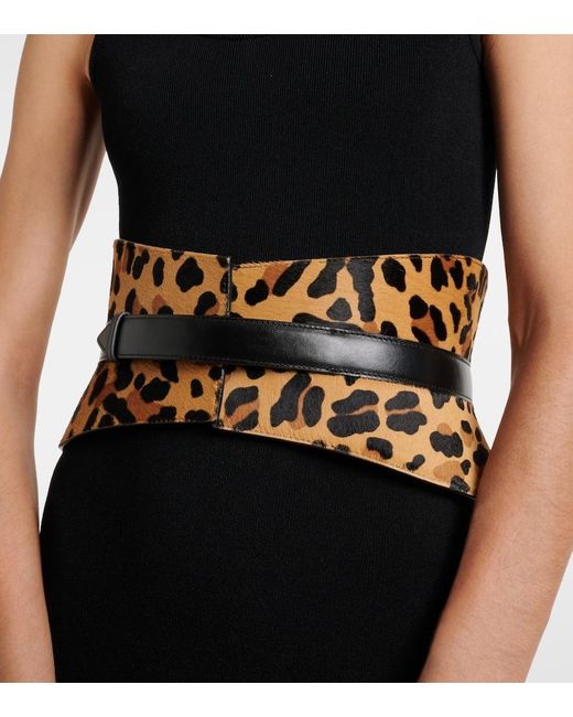 Alaïa Natural Neo Bustier Calf Hair Corset