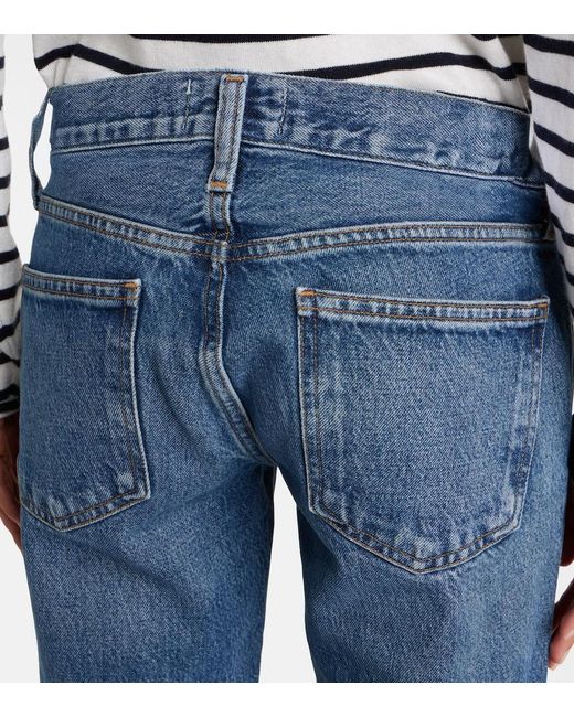 Agolde Blue Low-Rise Bootcut Jeans