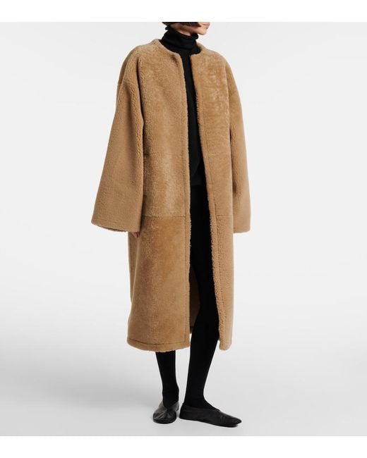 The Row Natural Narol Shearling Coat