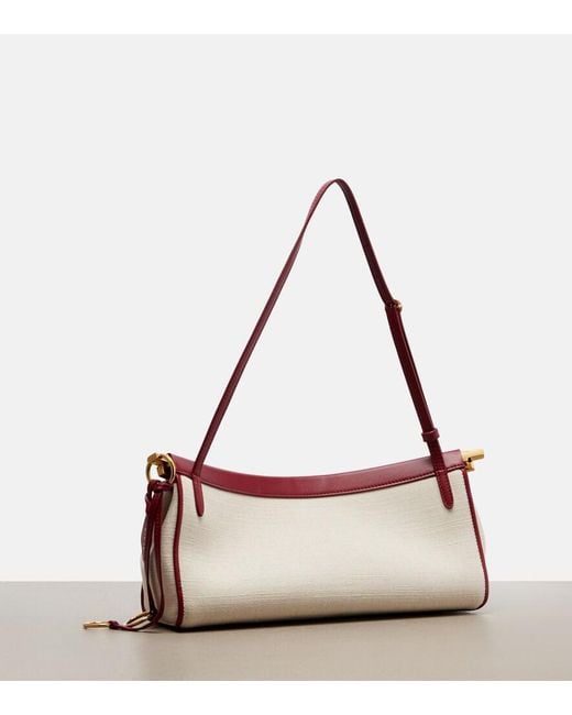 Alaïa Pink Le Click Medium Canvas Shoulder Bag