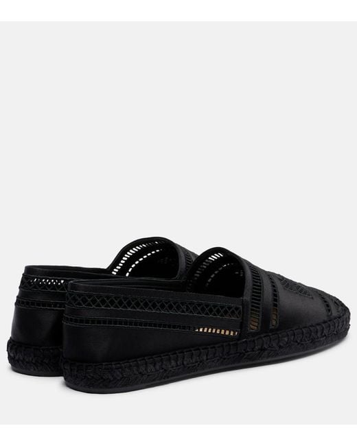 Tory Burch Black Open Weave Espdarilles