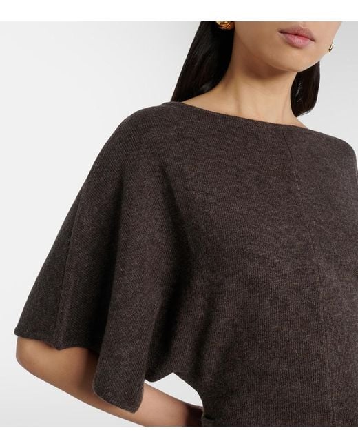 Staud Brown Amelie Wool-Blend Maxi Dress
