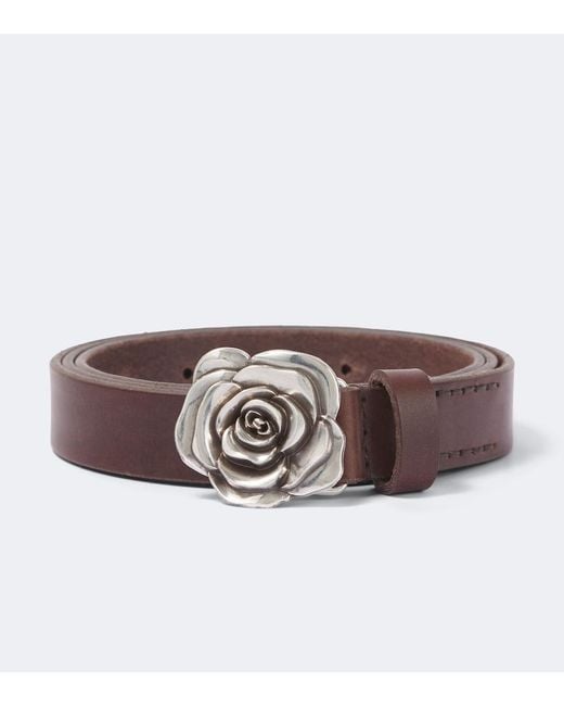 Our Legacy Brown Rose Leather Belt for men