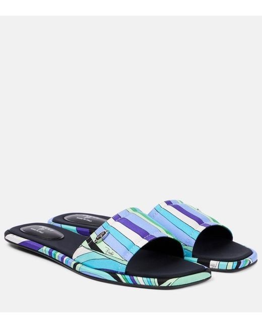 Sandali Infradito Iride di Emilio Pucci in Blue