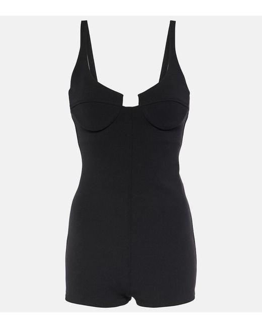 Magda Butrym Black Wool-Blend Romper