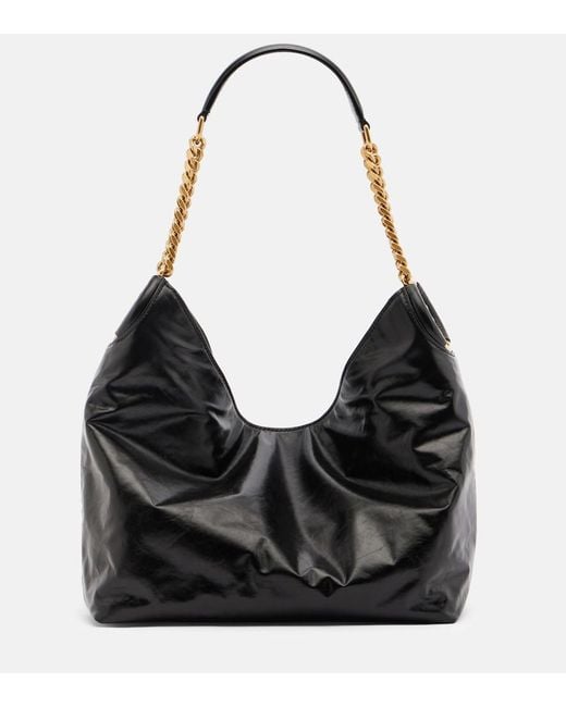 Saint Laurent Black Hortense Small Leather Shoulder Bag