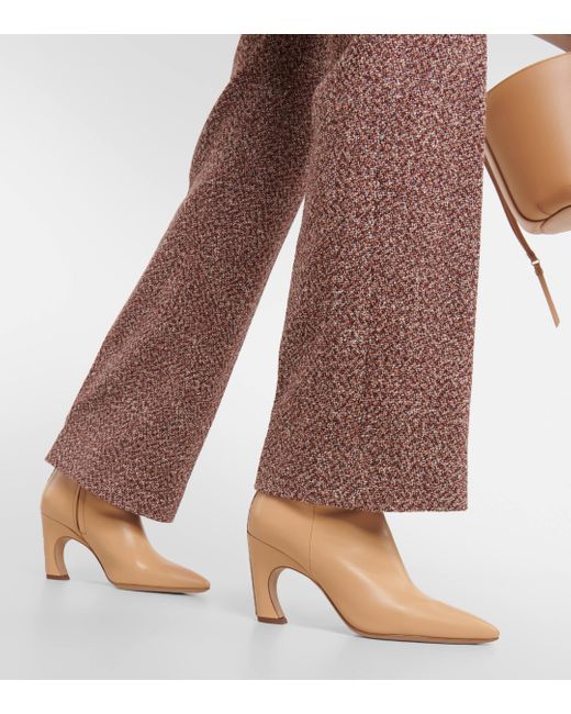 Chloé Natural Oli Leather Ankle Boots