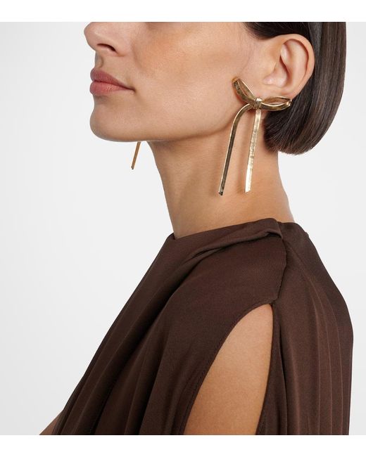 Orecchini Pendenti Gretta Bagnati di Jennifer Behr in White