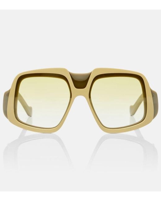 Loewe Metallic Collage Anagram Square Sunglasses