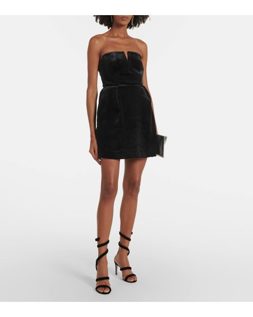 Roland Mouret Black Velvet Minidress