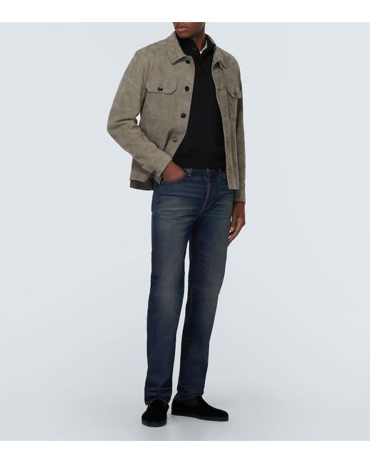 Mocasines Neal De Terciopelo Tom Ford de hombre de color Black