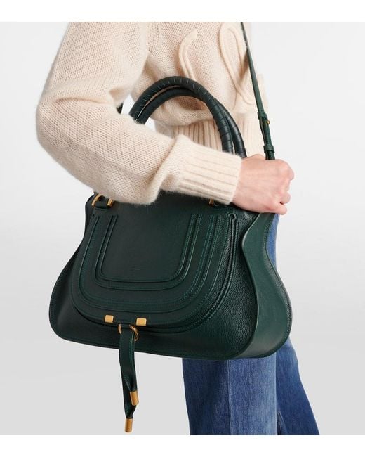 Chloé Green Schultertasche Marcie Aus Leder