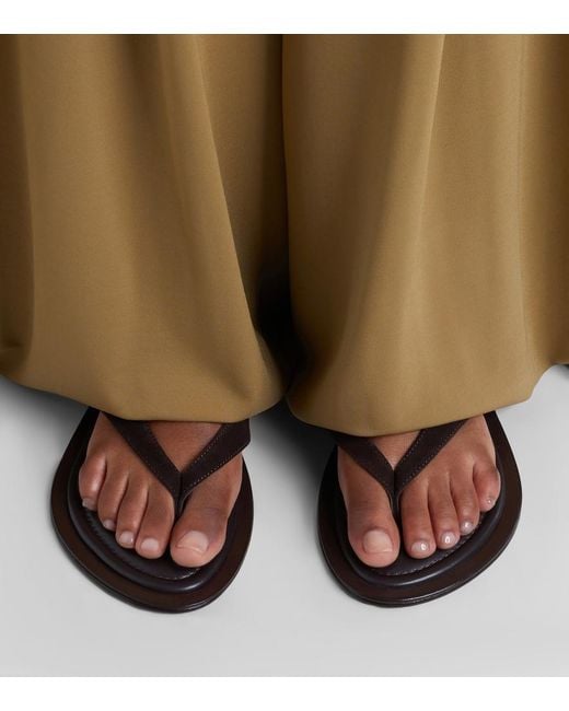 A.Emery Brown Viola Suede Thong Sandals