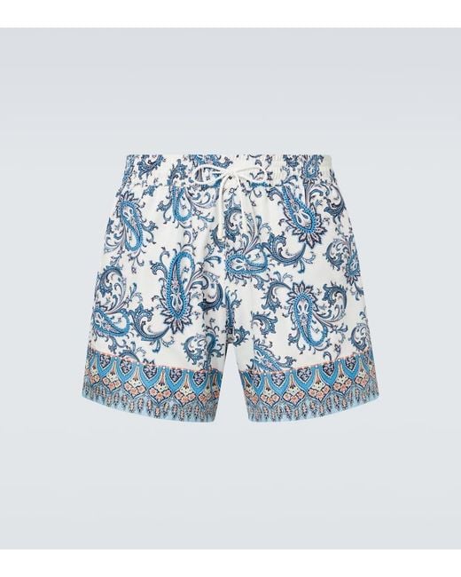 Etro Bedruckte Badehose in Blue für Herren