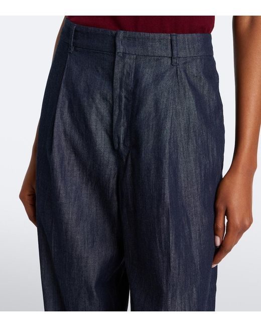 Max Mara Blue Wide-Leg Jeans