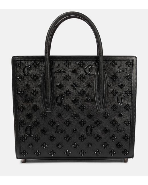Christian Louboutin Black Paloma Medium Embellished Leather Tote