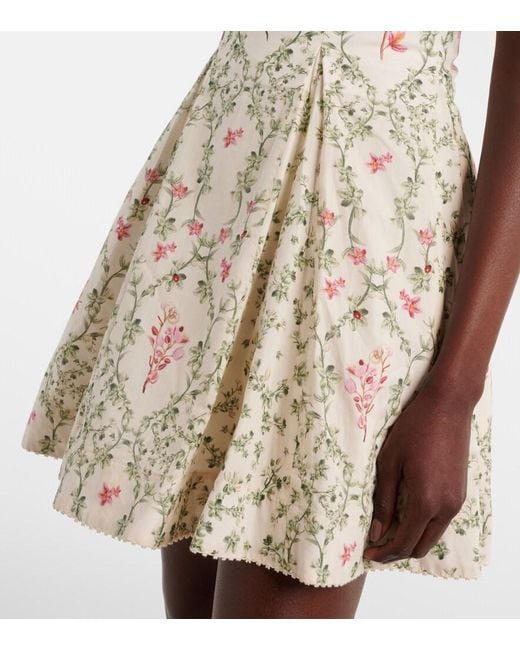 Agua Bendita Natural Agua Floral Cotton Minidress