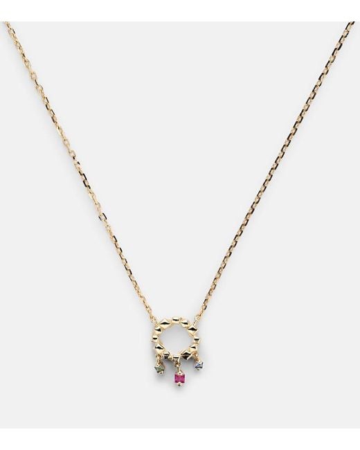 Suzanne Kalan Metallic 18Kt Necklace With Sapphires