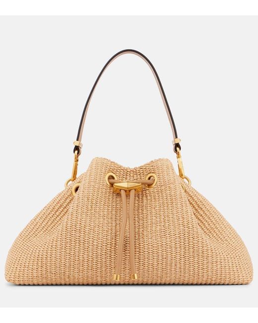 Sac Cinch M En Raphia Jimmy Choo en coloris Natural