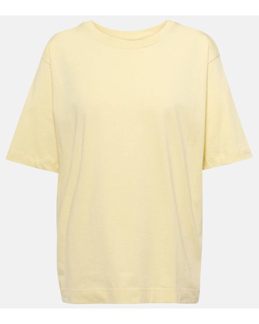 Dries Van Noten Yellow Cotton Jersey T-shirt