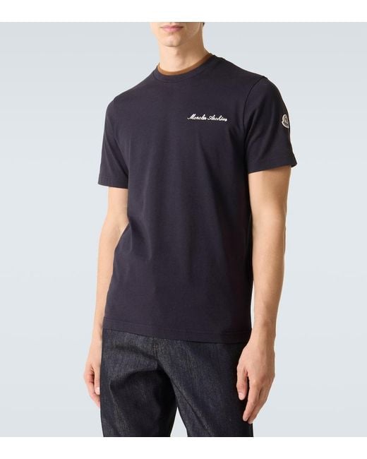 Moncler Black Archivio Cotton Jersey T-Shirt for men