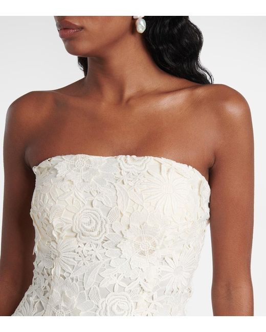 ROTATE BIRGER CHRISTENSEN White Bridal Midikleid Aus Spitze