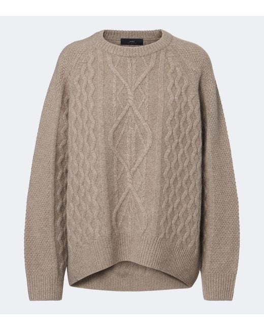 arch4 Brown Delilah Cable-Knit Cashmere Sweater