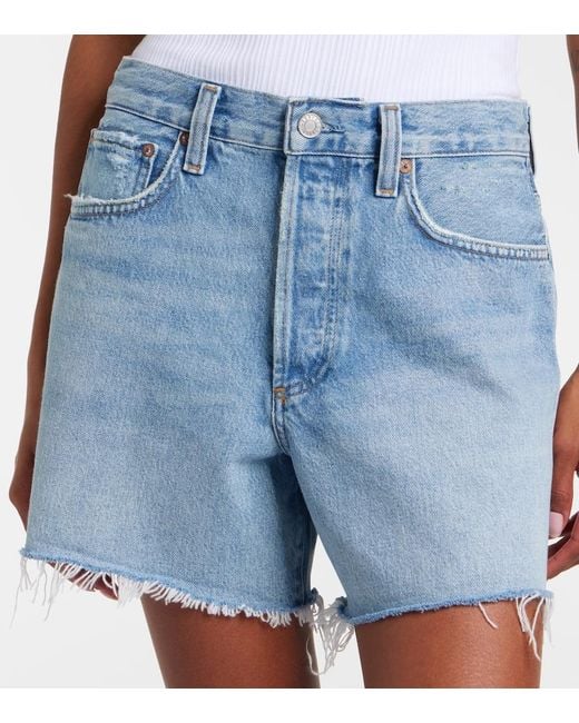 Agolde Blue Nye Denim Shorts