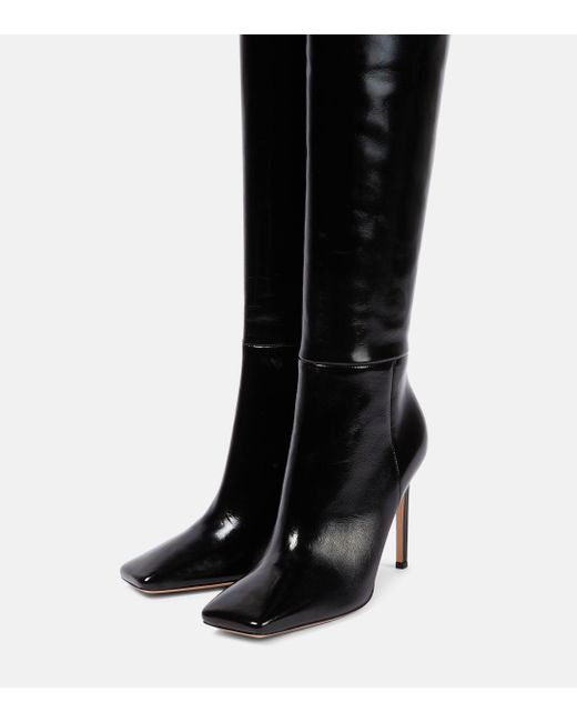 Gianvito Rossi Black Christina Leather Over-the-knee Boots
