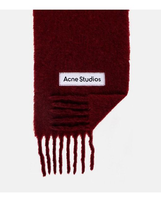 Sciarpa Vally Con Frange di Acne in Red