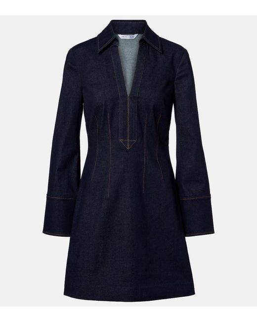 Veronica Beard Blue Raymond Denim Minidress