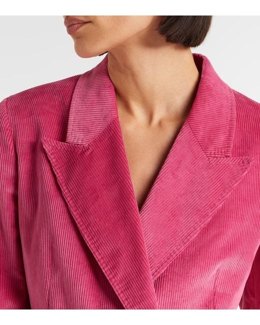 Gabriela Hearst Pink Angela Cotton Corduroy Blazer