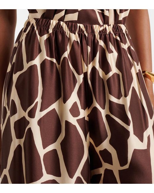 Faithfull The Brand Multicolor Jensen Animal-Print Satin Wide-Leg Pants