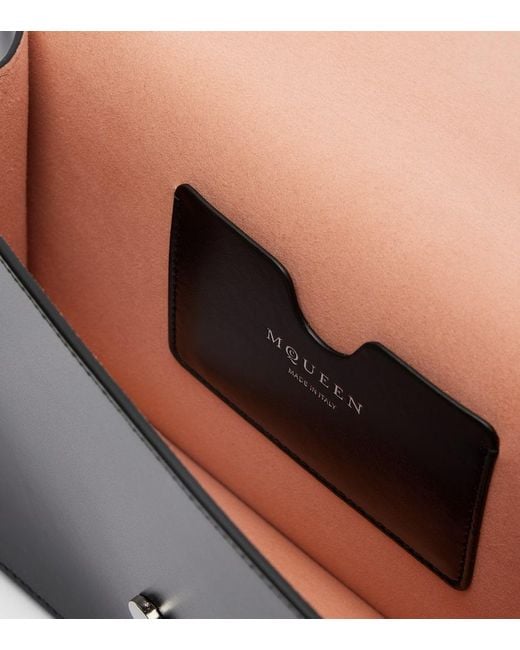 Alexander McQueen Black Skull Small Embellished Leather Tote Bag