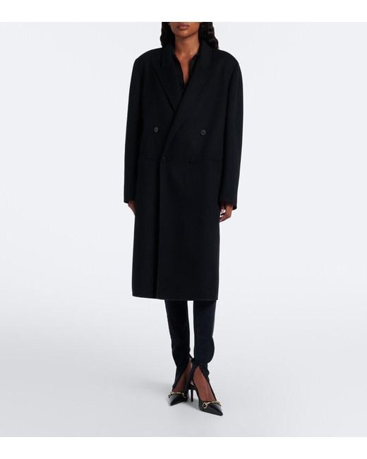 Gucci Black Double-Breasted Wool Coat