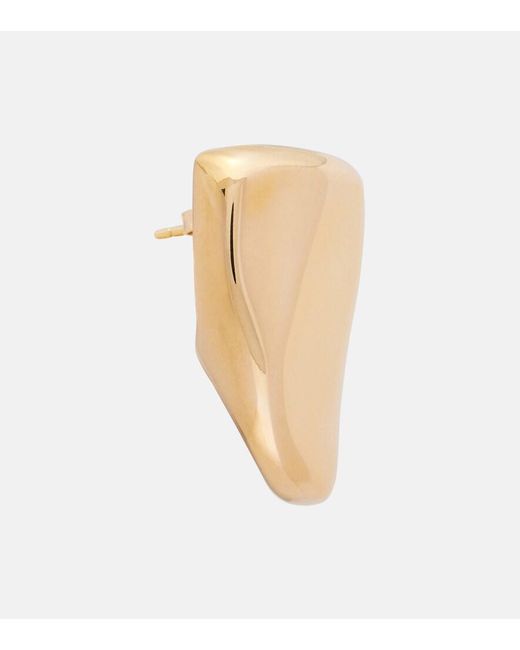 Bottega Veneta White Prisma Small 18Kt-Plated Earrings