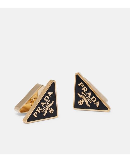 Prada White Enamel Earrings