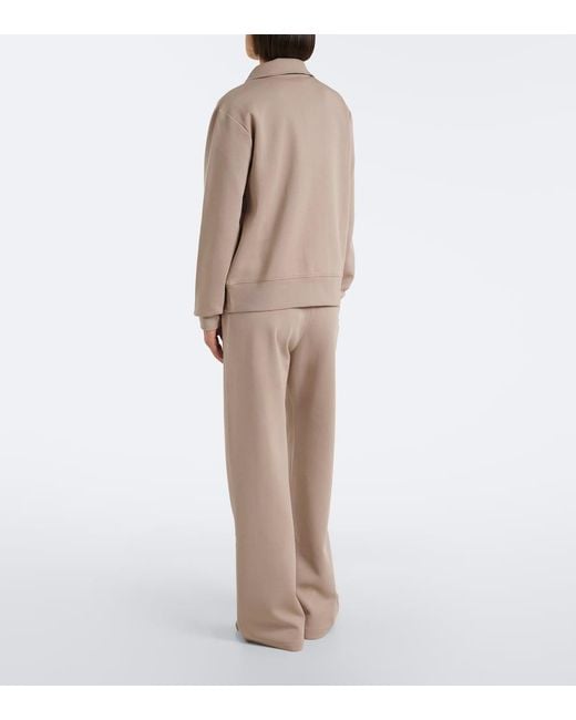 Max Mara Natural Cotton-Blend Jersey Sweatpants