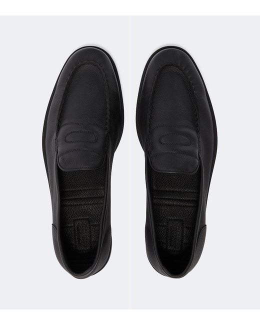 John Lobb Black Pace Leather Loafers for men