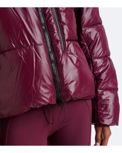 Adidas By Stella McCartney Purple Hooded Puffer Jacket