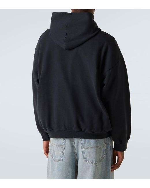 Balenciaga Blue X Automobili Lamborghini Cotton Hoodie for men